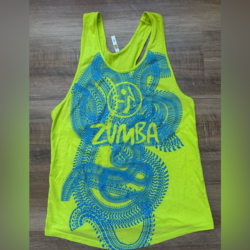 Zumba Neon Green Tank Top